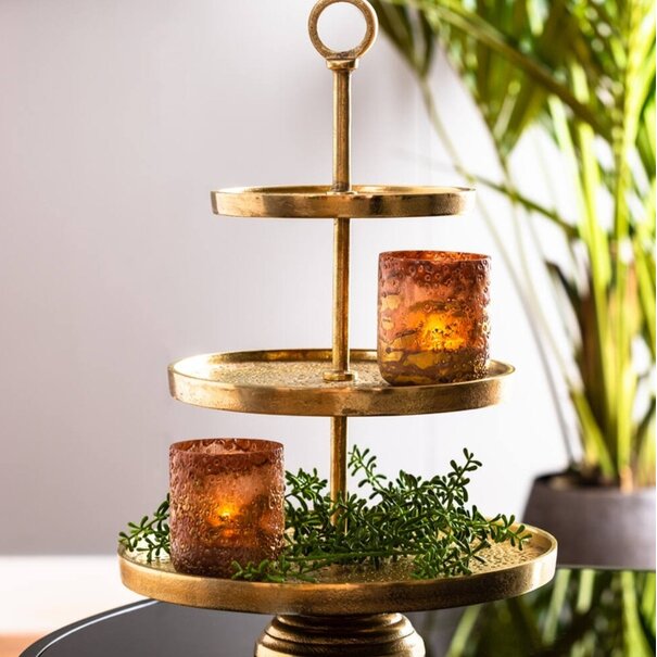 Light en Living Etagere 3 laags LUTEK Goud - Light & Living