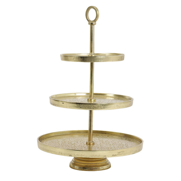 Light en Living Etagere 3 laags LUTEK Goud - Light & Living