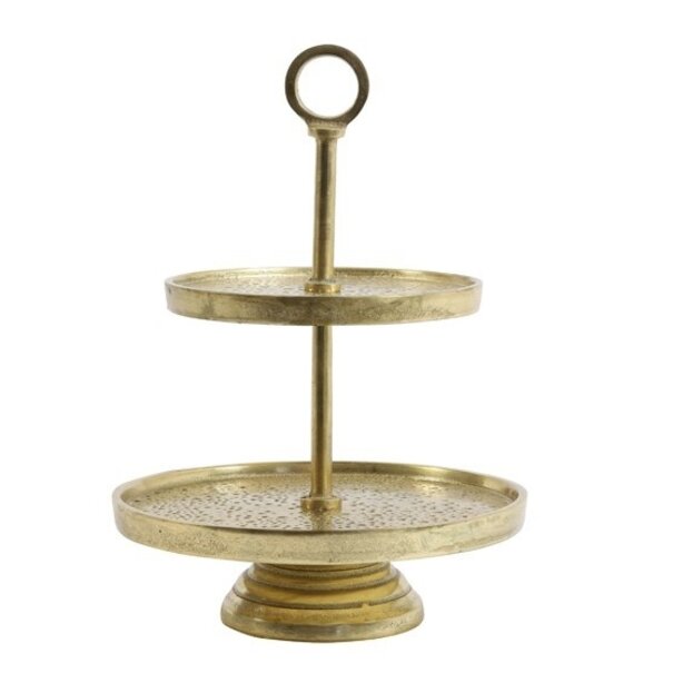 Light en Living Luxe Etagère 2-laags LUTEK Goud – Light & Living