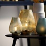 Tafellamp LED Ø21x28 cm TAJERA glas  okergeel+goud