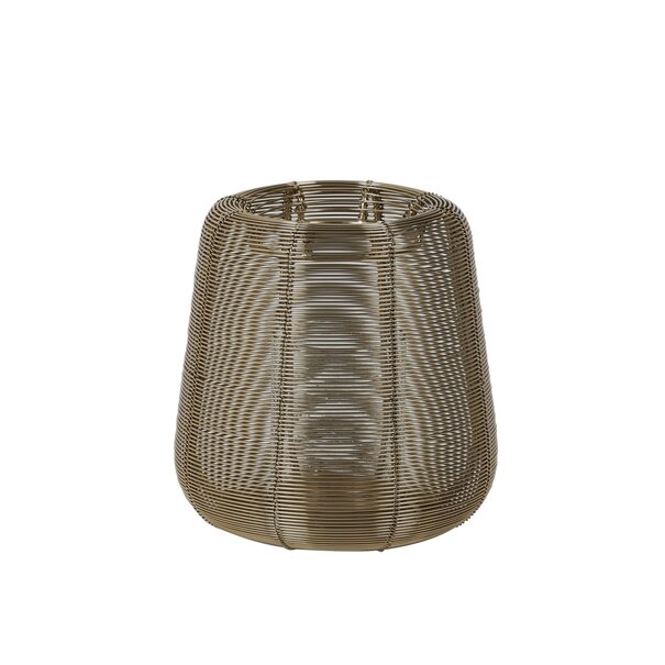 Light en Living Hurricane ADETA Goud klein - Sfeervol Metalen Windlicht