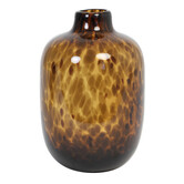 Vaas Ø16x25 cm DAKAR Glas bruin-zwart