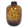 Vaas Ø16x25 cm DAKAR Glas bruin-zwart