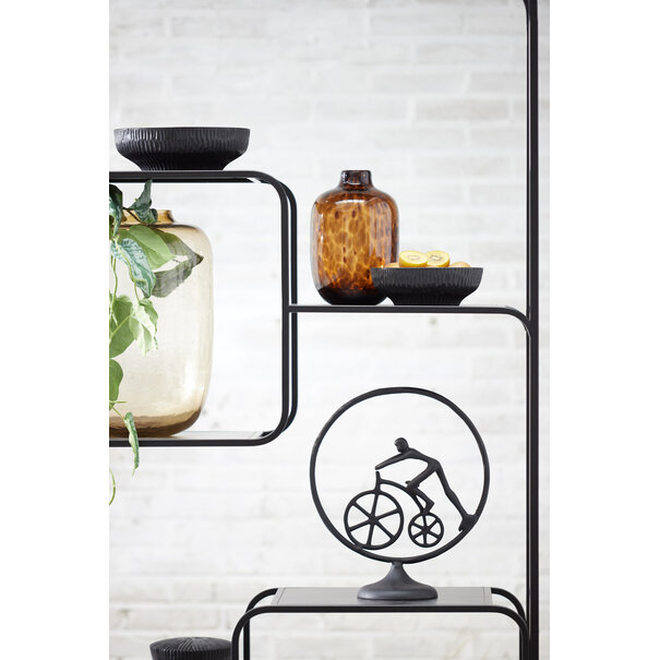 Light en Living Vaas Ø16x25 cm DAKAR Glas bruin-zwart