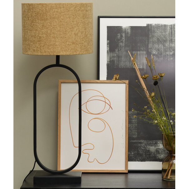Light en Living Light & Living Lampvoet JAMIRI 21x13x55 cm - Mat Zwart