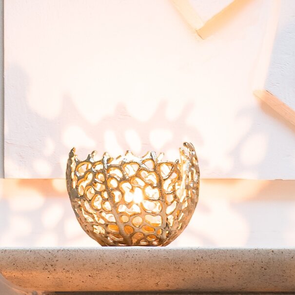 Light en Living Theelicht Ø12x10 cm SABELA antiek goud