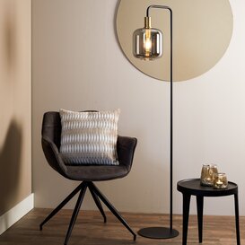 Vloerlamp LEKAR Antiek Brons & Smoke Glas