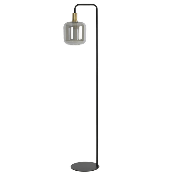 Light en Living Vloerlamp Ø28x155 cm LEKAR antiek brons+smoke glas