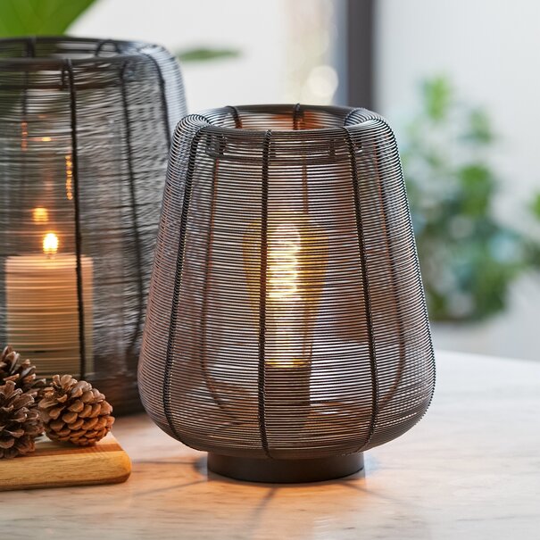 Light en Living Tafellamp ADETA 2  maten in mat zwart en goud