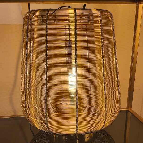 Light en Living Tafellamp ADETA 2  maten in mat zwart en goud