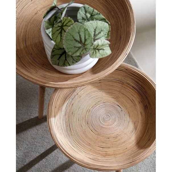 Light en Living Bijzettafel Set van 2 COLON naturel