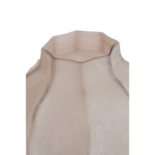 Light en Living Vaas Ø27X26 cm TEJEDA glas licht bruin