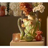 Ornament 13x8x20 cm SWAN glas groen