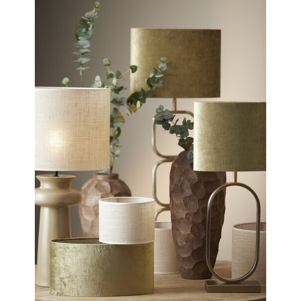 Light en Living Lampenkap ovaal recht smal GEMSTONE olive - diverse maten