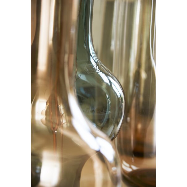 Light en Living Vaas KAELA glas grijs - 2 maten