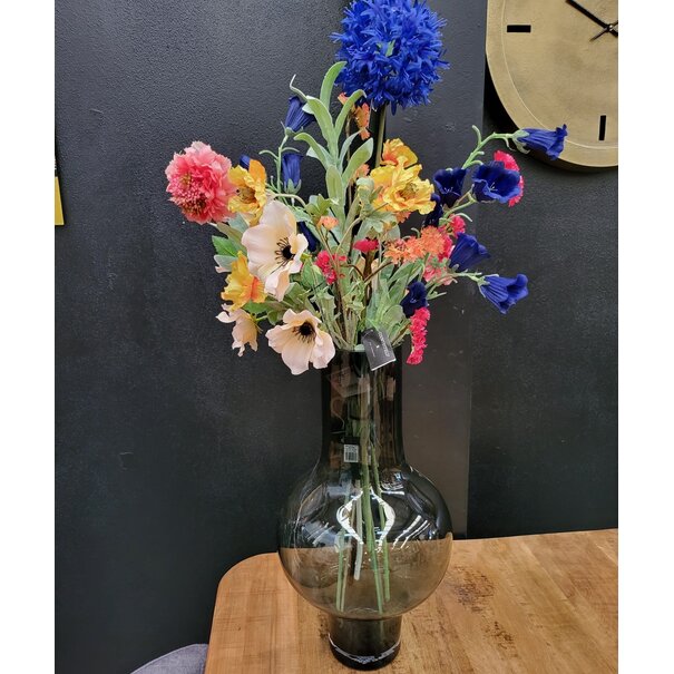 Light en Living Vaas KAELA glas grijs Ø 28 x 62,5 cm