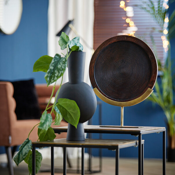 Light en Living Vaas KAVANDU mat zwart - 3 maten