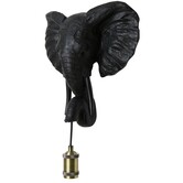 Wandlamp 35x13x36 cm ELEPHANT mat  zwart