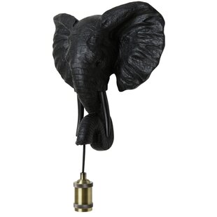 Wandlamp ELEPHANT 35x13x36 cm mat zwart