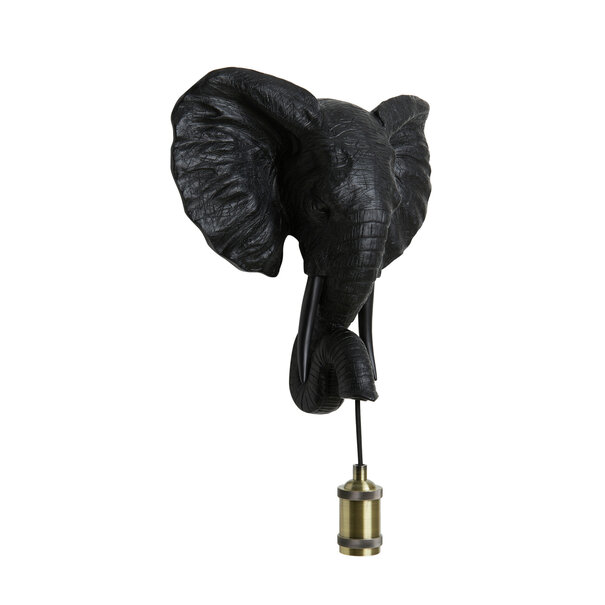 Light en Living Wandlamp ELEPHANT 35x13x36 cm mat zwart van Light & Living