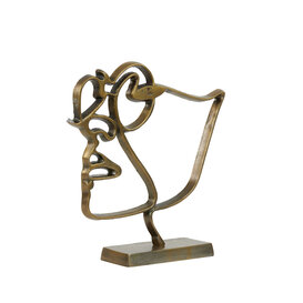 Ornament FACE antiek brons - 3 maten