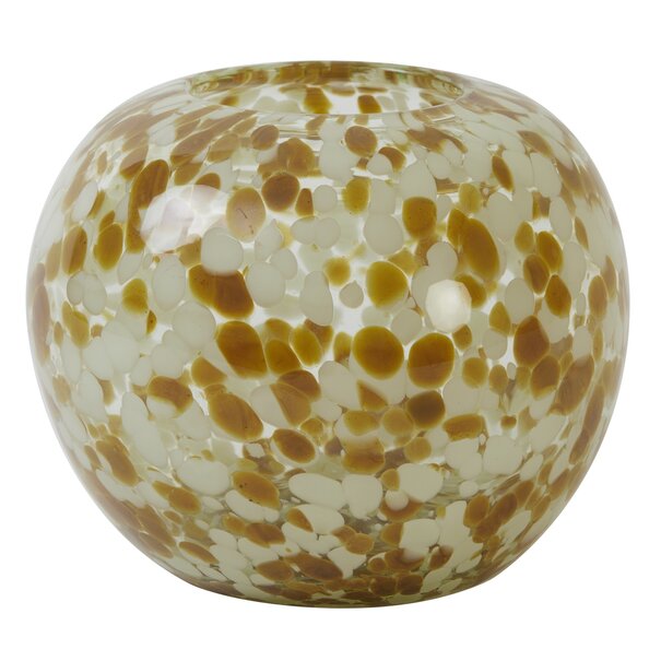 Light en Living Vaas / windlicht Ø17x15 cm LOUKA glas geel