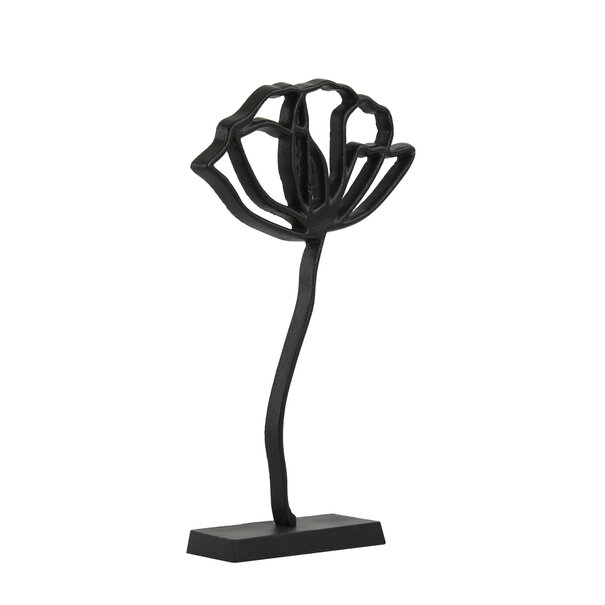 Light en Living Ornament op voet PAPAVERU mat zwart - 2 maten