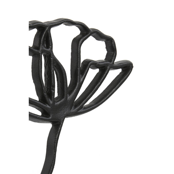 Light en Living Ornament op voet PAPAVERU mat zwart - 2 maten