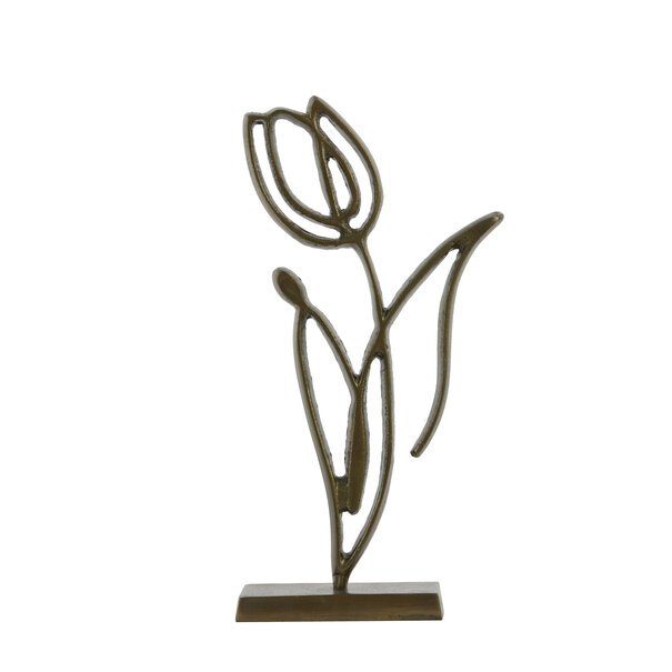 Light en Living Ornament op voet 24x8,5x45 cm TULIPANU antiek brons
