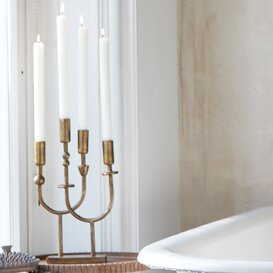 Kandelaar 4L 23x6x39 cm NIMARI antiek  brons