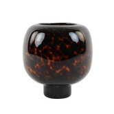 Windlicht Ø21x21 cm ELIA glas  bruin-d.bruin