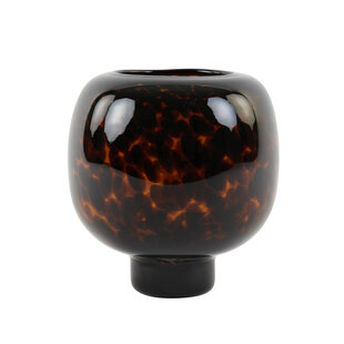 Windlicht Ø21x21 cm ELIA glas  bruin-d.bruin