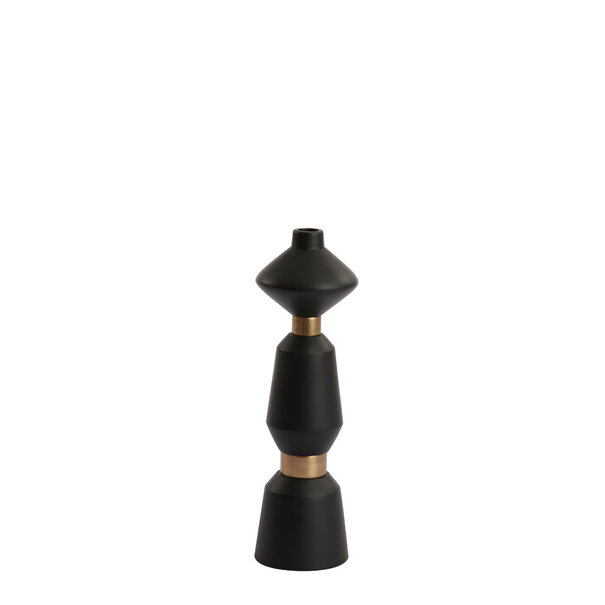 Light en Living Kandelaar ILVAR mat zwart +antiek brons - 3 maten