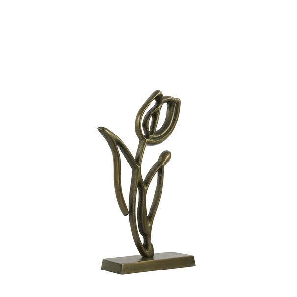 Light en Living Ornament op voet 17x6x35 cm TULIPANU antiek brons
