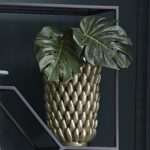Vaas Ø25x45 cm ZITA keramiek groen  parelmoer