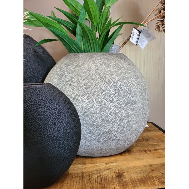 Light en Living Vaas deco RAYSKIN grijs - 40x14x36 cm