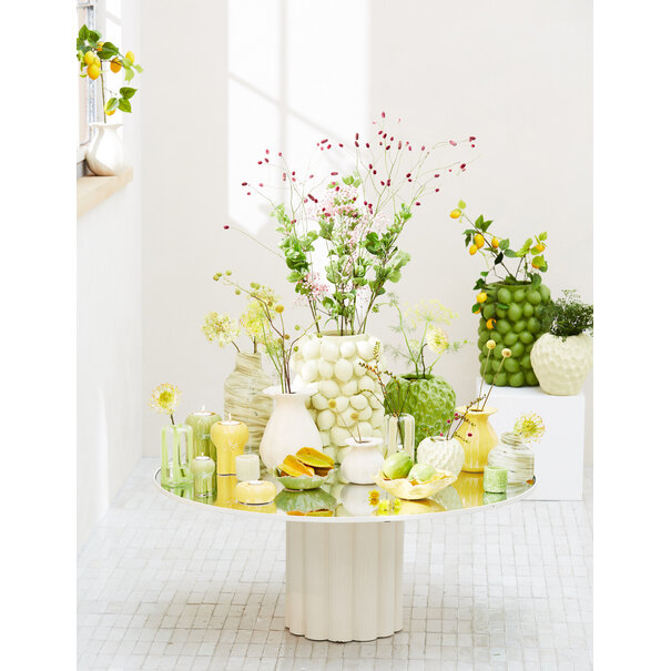 Light en Living Vaas deco LEMON groen - 41 cm hoog