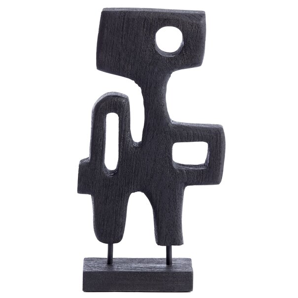 Light en Living Ornament op voet 20x9,5x38,5 cm SALA hout mat zwart