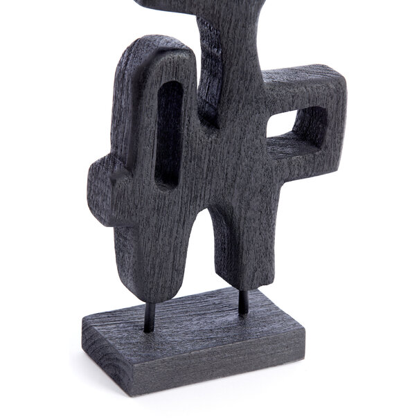 Light en Living Ornament op voet 20x9,5x38,5 cm SALA hout mat zwart