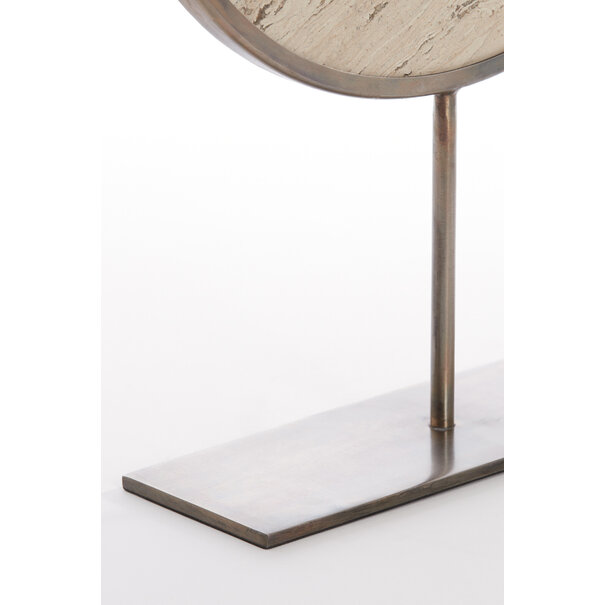 Light en Living Ornament op voet 35x10x51,5 cm MORENO zand travertin