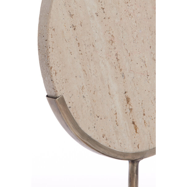 Light en Living Ornament op voet 35x10x51,5 cm MORENO zand travertin