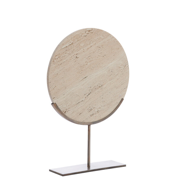 Light en Living Ornament op voet 35x10x51,5 cm MORENO zand travertin