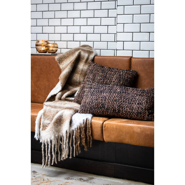 Light en Living Plaid 150x125 cm APISI bruin wit