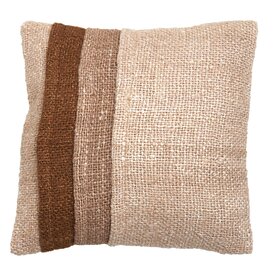Kussen 45x45 cm SURREY zand+licht  bruin+terra