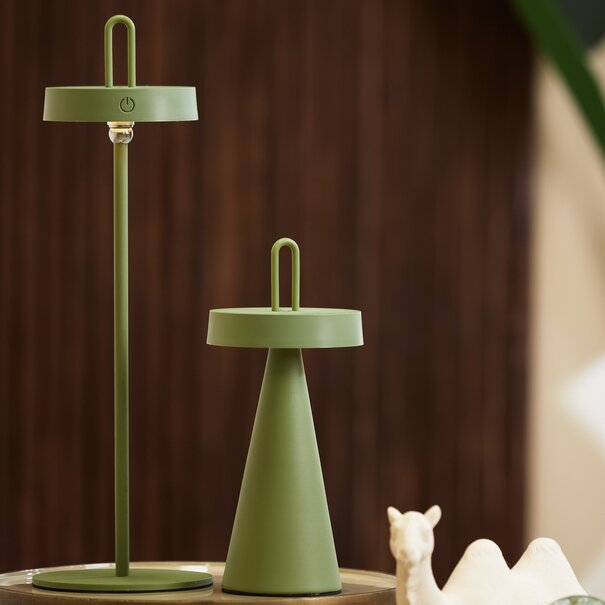 Light en Living Tafellamp LED Ø13x47 cm AMPEHA olijf  groen