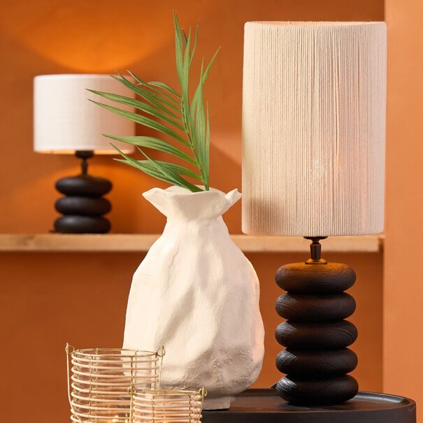 Light en Living Lampvoet Ø12x12 cm BUDONGO hout  zwart