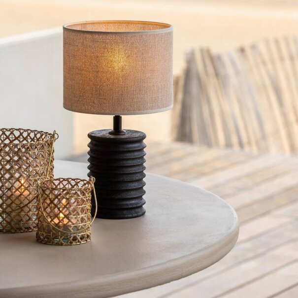 Light en Living Kap cilinder 20-20-15 cm BRESKA parel wit