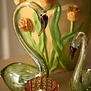 Ornament 17x9,5x29 cm SWAN glas groen