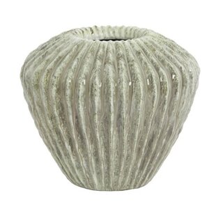 Vaas  deco Ø32x28 cm CACTI shiny mint groen