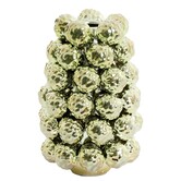 Vaas deco Ø16x24,5 cm BUTANG keramiek metallic licht groen